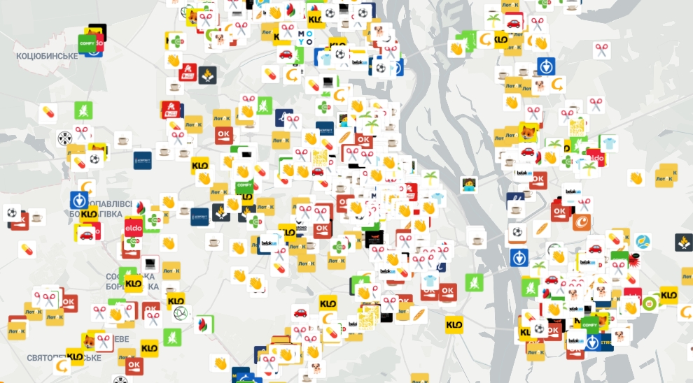 Онлайн-карта закладів України, де завжди є світло: кафе, магазини, АЗС та інше